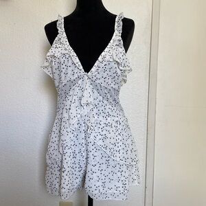 Nasty gal White black star romper
